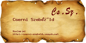Cserni Szebáld névjegykártya